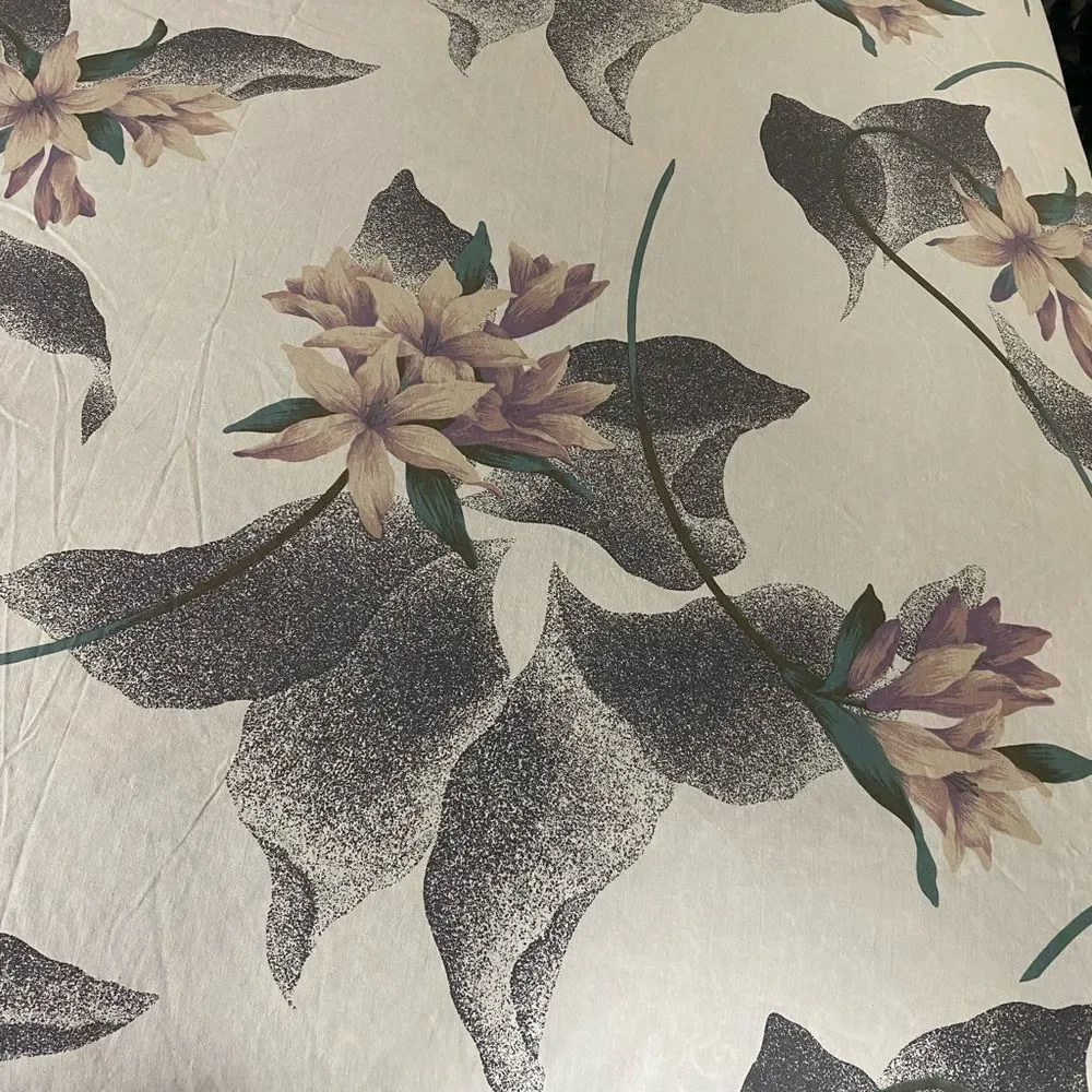 Wamsutta Vintage 70s floral King flat sheet and pillow cases .